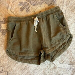 Billabong olive green drawstring shorts